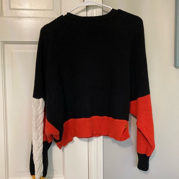 Sincerely Jules Colorblock Sweater - Black, Red, Yellow, White - Picture 5 of 6